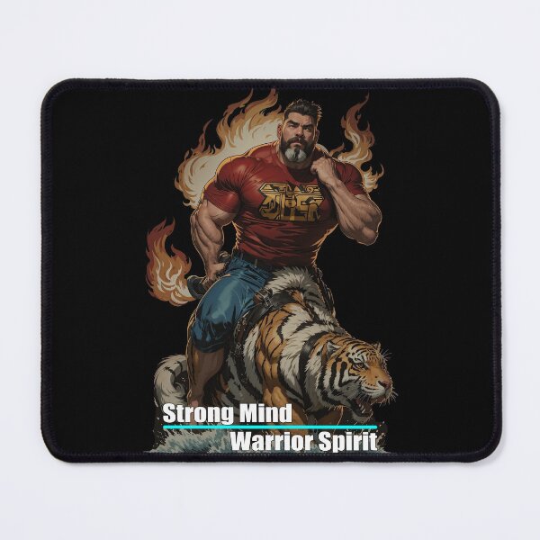 Item preview, Strong mind ride tiger fire flame designed and sold by ThanaDesign.
