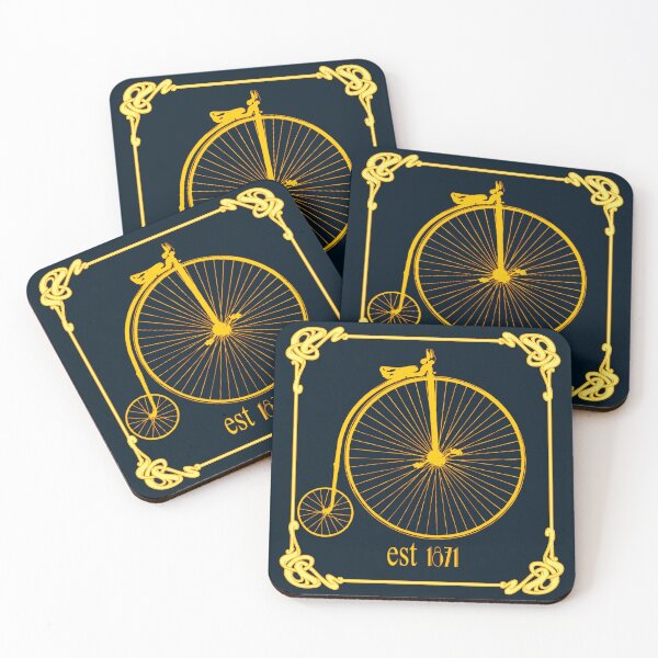 Item preview, Art Nouveau Penny Farthing Yellow II designed and sold by kernowerno.