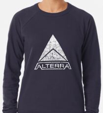 ALTERRA weißes Logo Leichter Pullover