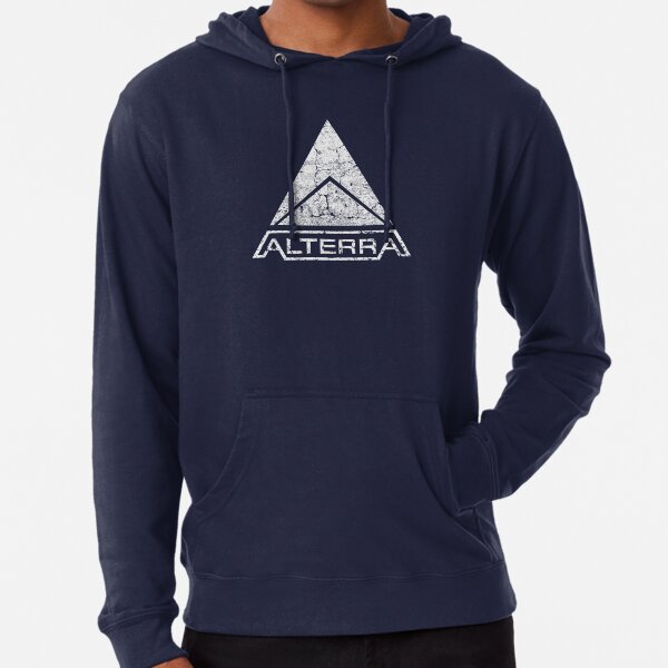 ALTERRA white logo Lightweight Hoodie