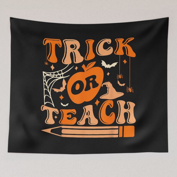 Item preview, Groovy Halloween Trick Or Teach Ghost Teacher Student designed and sold by mainana78.