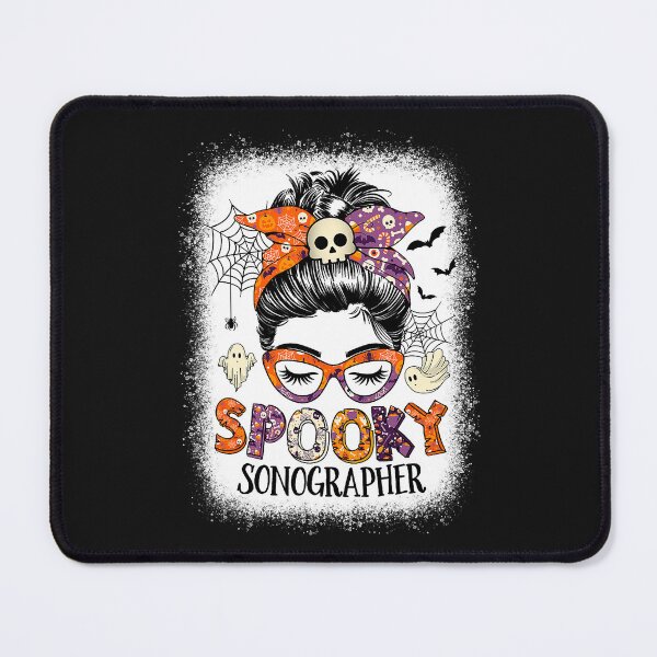 Item preview, Messy Bun Spooky Sonographer Funny Halloween designed and sold by mainana78.