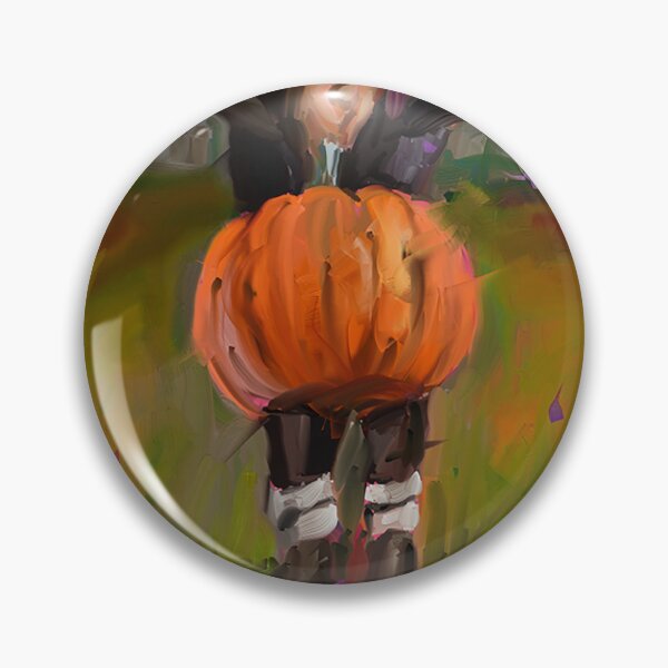Item preview, Witch and Pumpkin Oil Painting designed and sold by Anne Marie Propst.