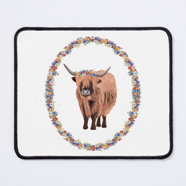 Item preview, Floral Highland Cow designed and sold by Arts and Herbs.