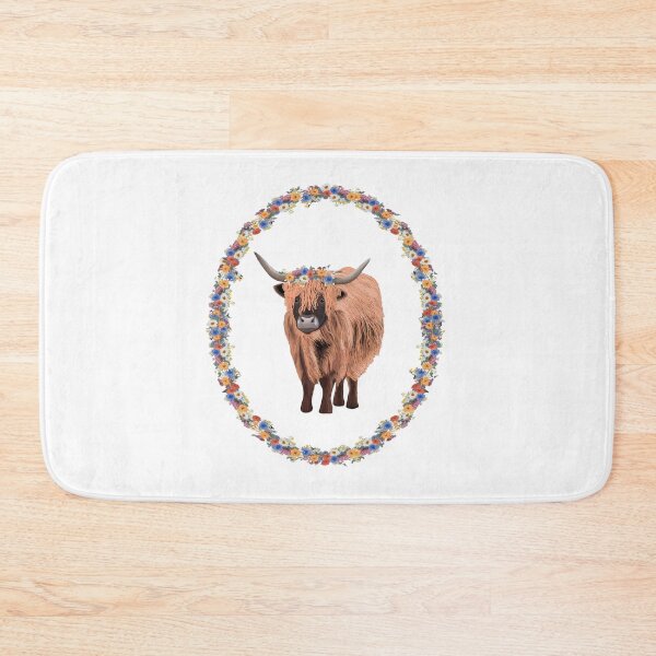 Item preview, Floral Highland Cow designed and sold by Arts and Herbs.
