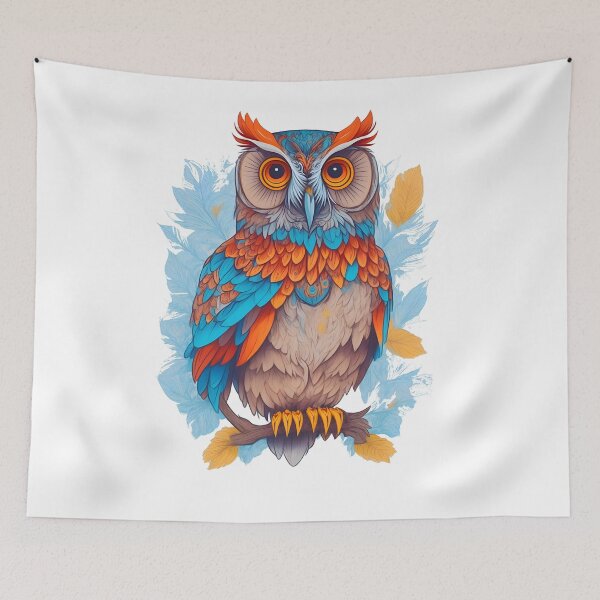 Item preview, owl colorful designed and sold by Fox7Art.