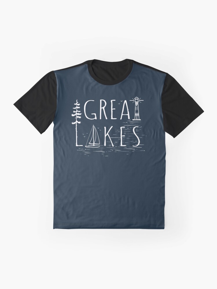 Imagen 4 de 5, Camiseta gráfica con la obra Grandes Lagos, diseñada y vendida por GreatLakesLocal.