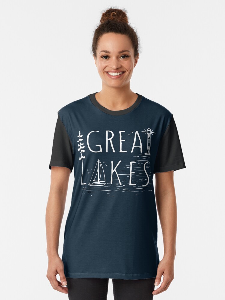 Imagen 2 de 5, Camiseta gráfica con la obra Grandes Lagos, diseñada y vendida por GreatLakesLocal.