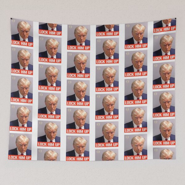 Item preview, LOCK HIM UP: Donald Trump Mugshot designed and sold by partyfarty.