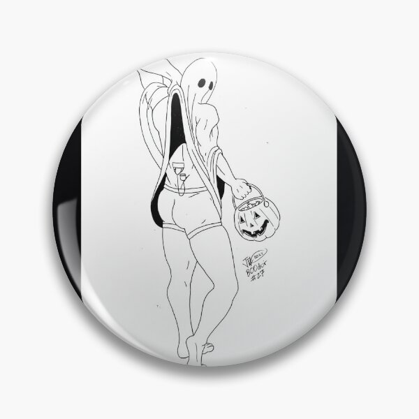 Item preview, Ghost pinup with spinal cord stimulator and candy bucket 	 designed and sold by klxfhyzf33.