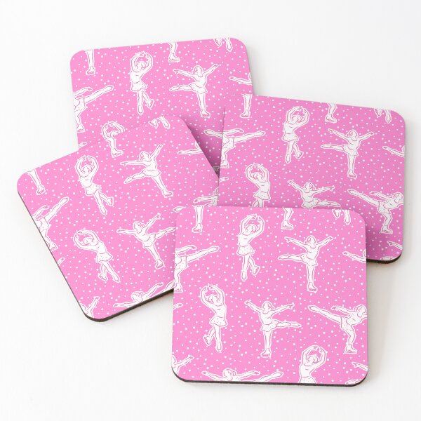 Item preview, figure skating - pink with dots designed and sold by littlearrow.