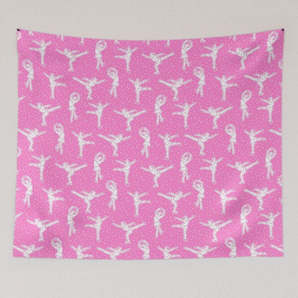 Item preview, figure skating - pink with dots designed and sold by littlearrow.