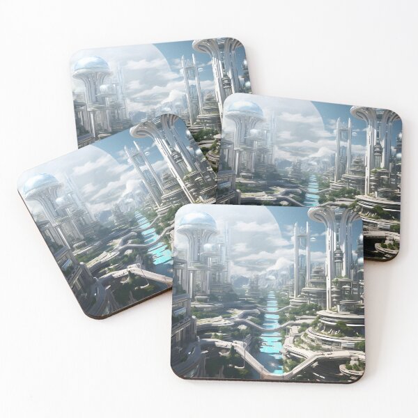 Item preview, Sleek Futuristic Habitat Design | Digital Art Decor designed and sold by Shirtastically.