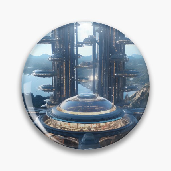 Item preview, Futuristic Space Frontier | Digital Art Poster designed and sold by Shirtastically.