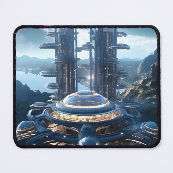 Item preview, Futuristic Space Frontier | Digital Art Poster designed and sold by Shirtastically.