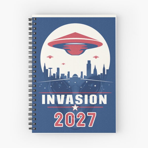 Item preview, Alien Invasion 2027 Political Poster designed and sold by Brainless Art.