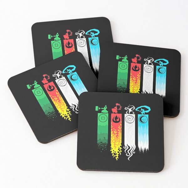 Elemental Bending: Avatar Coasters (Set of 4)