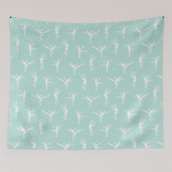 Item preview, figure skating - teal with dots designed and sold by littlearrow.