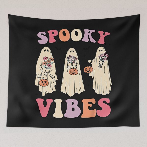 Item preview, Groovy Halloween Spooky Vibe Retro Flower Ghost designed and sold by mainana78.
