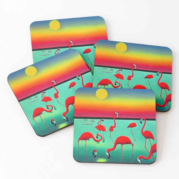Item preview, Pink Flamingos at sunset designed and sold by George Hutton Hunter.