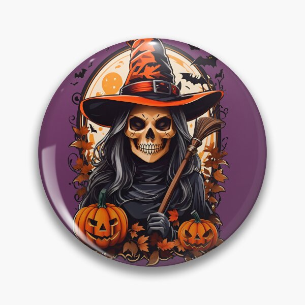 Item preview, Halloween Witch with Pumpkins designed and sold by Vovinha.