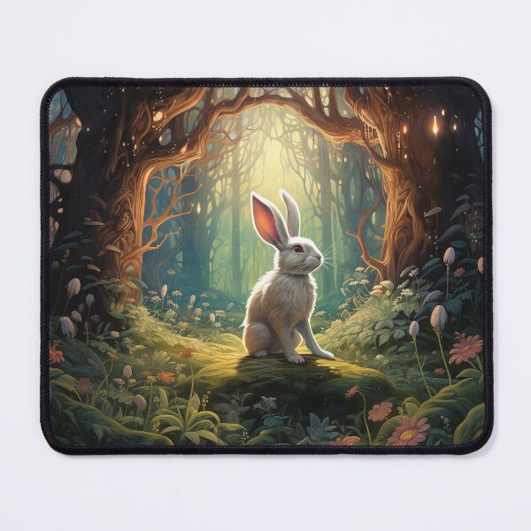 Item preview, Forest Harmony: Bunny Resting on Enchanting Stone designed and sold by Christian Weiss.