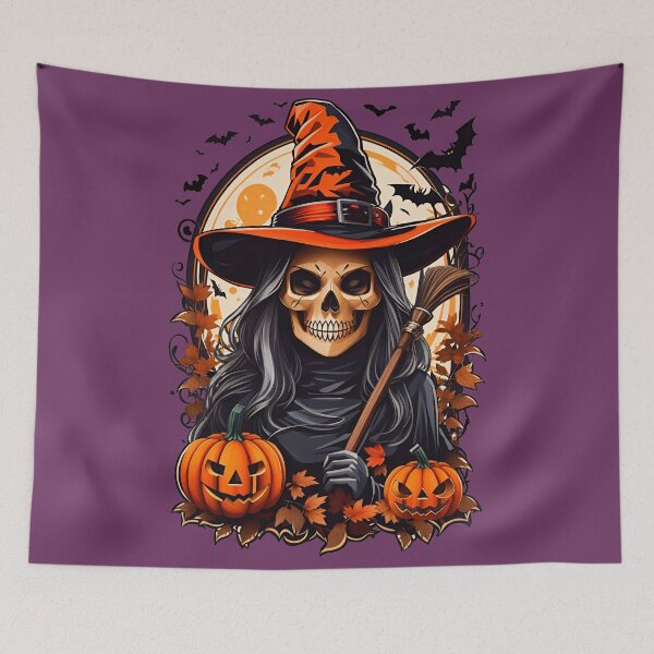 Item preview, Halloween Witch with Pumpkins designed and sold by Vovinha.