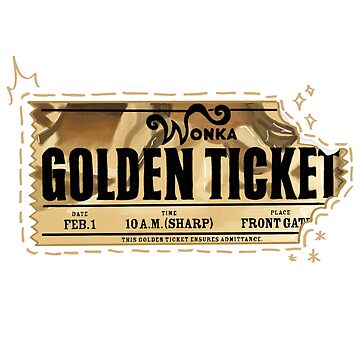 Wonka Golden Ticket Sticker