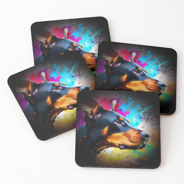 Item preview, Doberman Splash Art designed and sold by The Digital Compass.