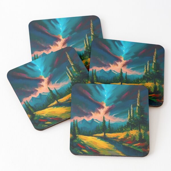 Item preview, Night lightning over mountains designed and sold by George Hutton Hunter.