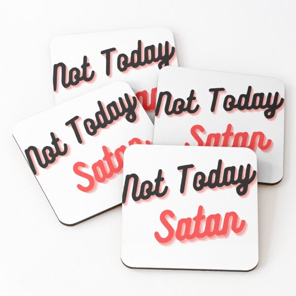 Item preview, Not today satan,Stickers of Back to school,motivation t-shirt,satan stickers,funny stickers, designed and sold by Gazo freeze  ★★★★★.