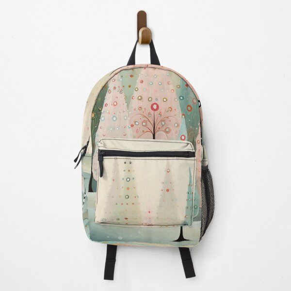Item preview, Winter wonderland Whimsical Christmas trees art pastel colors designed and sold by Inktown.