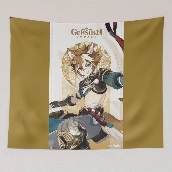 Artikelvorschau, Genshin Impact – Offizielles Poster zum Charakter Gorou entworfen und verkauft von Krimsy.