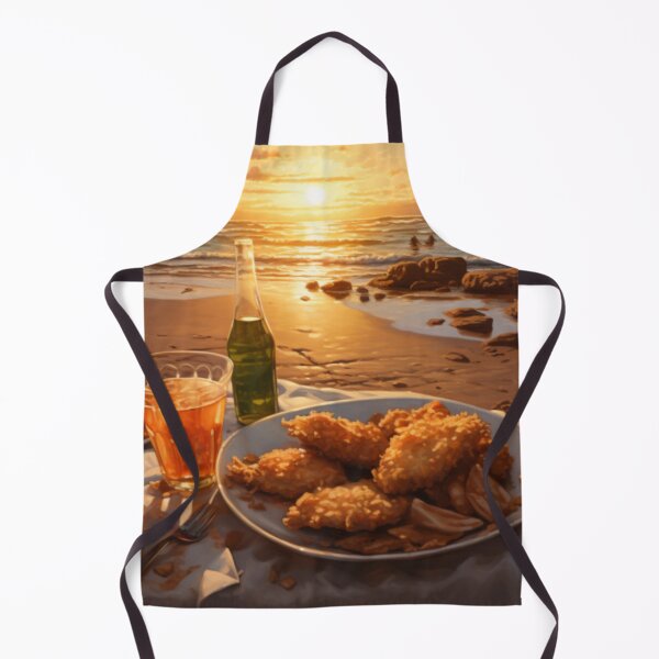Item preview, yummy fish and chips at the beach sunset designed and sold by Superann8.