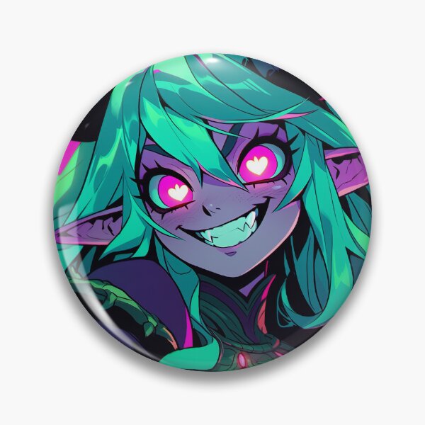 Item preview, Cool Teal and Magenta Warrior Elf Anime Girl designed and sold by bubblegoth.