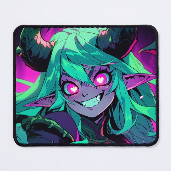 Item preview, Cool Teal and Magenta Warrior Elf Anime Girl designed and sold by bubblegoth.