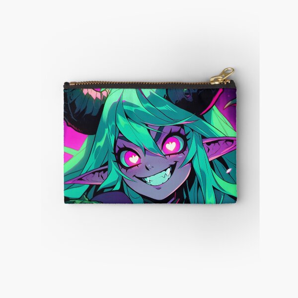 Item preview, Cool Teal and Magenta Warrior Elf Anime Girl designed and sold by bubblegoth.