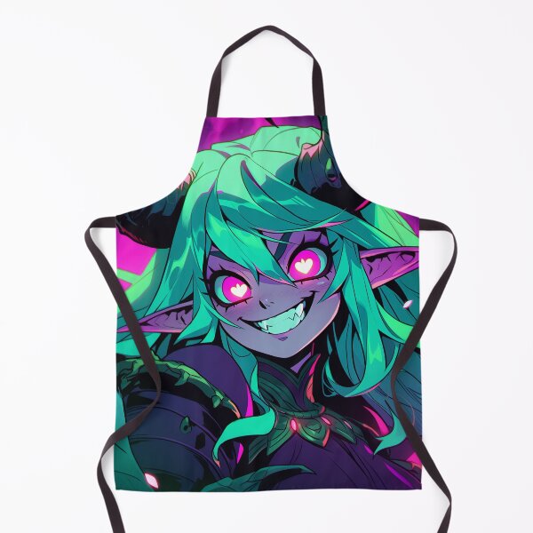 Item preview, Cool Teal and Magenta Warrior Elf Anime Girl designed and sold by bubblegoth.