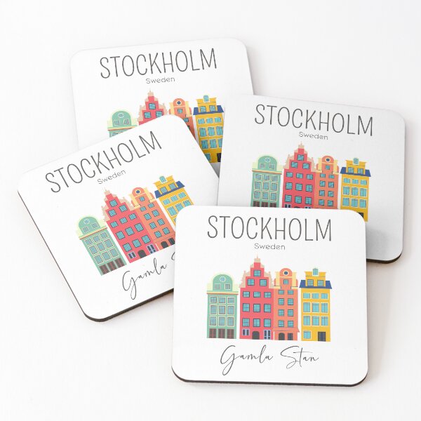 Artikelvorschau, Eine Illustration der Gamla Stan Stockholm – Schweden entworfen und verkauft von Sketch-Shack.