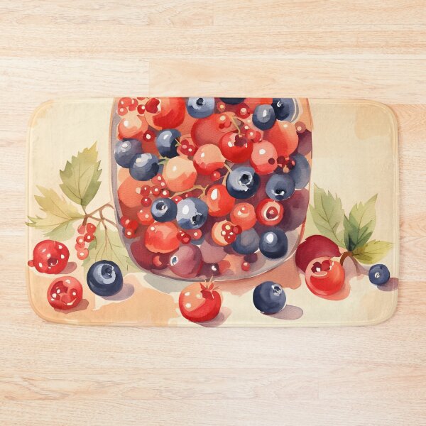 Item preview, Watercolor Berry Jar designed and sold by dreamscrape.