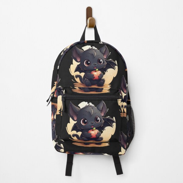 Item preview, Fruitful Friendship: Apple-Loving Cute Cartoon Bat designed and sold by Skeelo702.