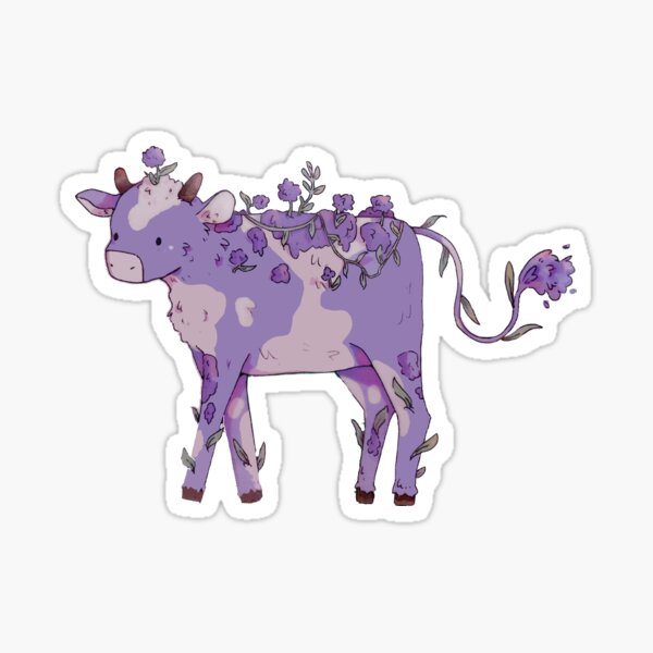 Purple Cow Stickers for Sale