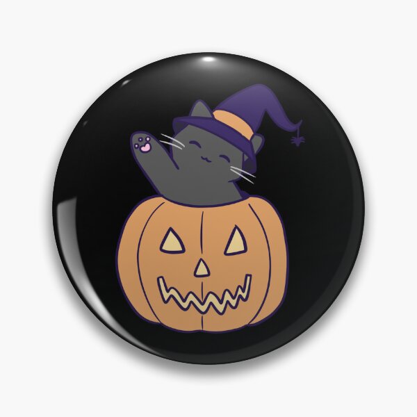 Item preview, Halloween pumpkin witch cat designed and sold by dreamsclouds.