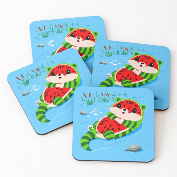 Item preview, Wottermelon Background (Otter + Watermelon) Fruit + Animal designed and sold by Charcoalart.