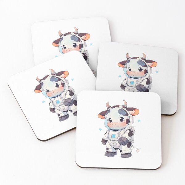 Item preview, Cute Kawaii Cow Astronaut designed and sold by CozyKawaiiArt.