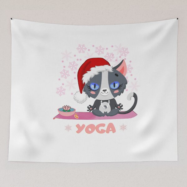 Item preview, Cat Yoga at Christmas designed and sold by studio468.