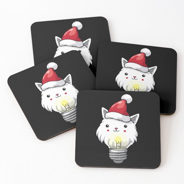 Item preview, Kitty Santa Light Bulb designed and sold by PiggyWonka.