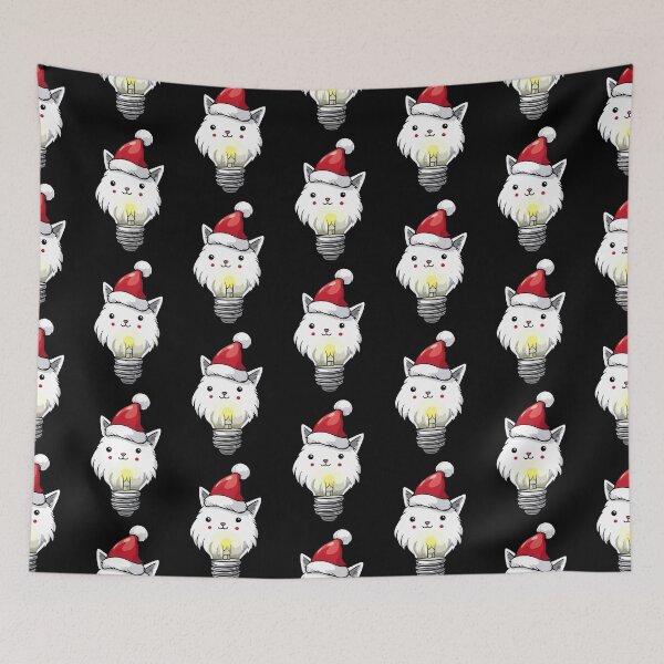 Item preview, Kitty Santa Light Bulb designed and sold by PiggyWonka.