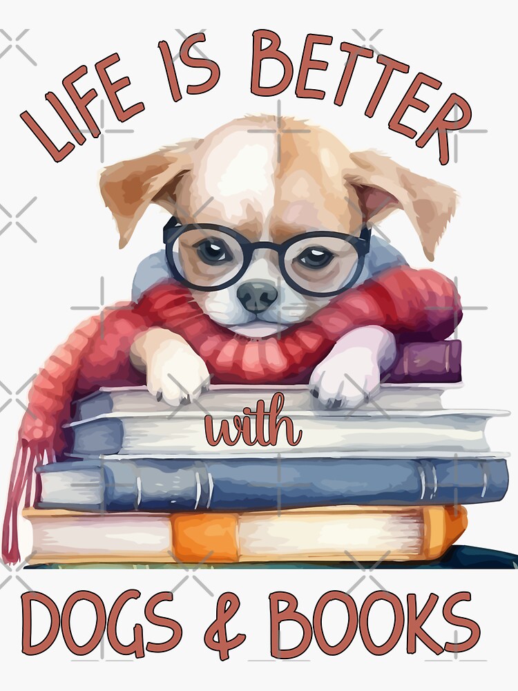 Dogs and Books Decal