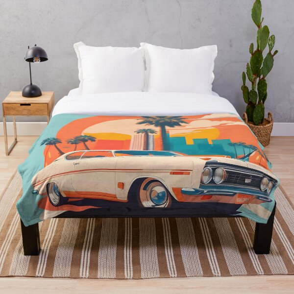 Item preview, Retro car & Los Angeles background designed and sold by soliduxo.